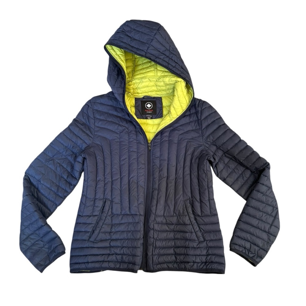 Halifax Navy Puffer Quilted Jacket Size Large